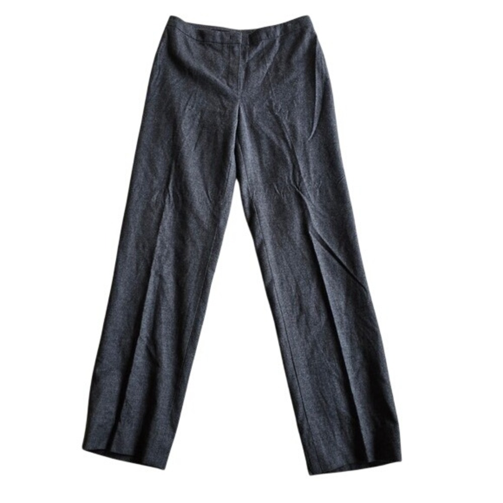 Escada Grey Virgin Wool Cashmere‎ Blend Straight Leg Trousers Size 36 women's